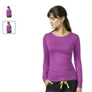 Vera Bradley Underscrub Magenta Long Sleeve Tee